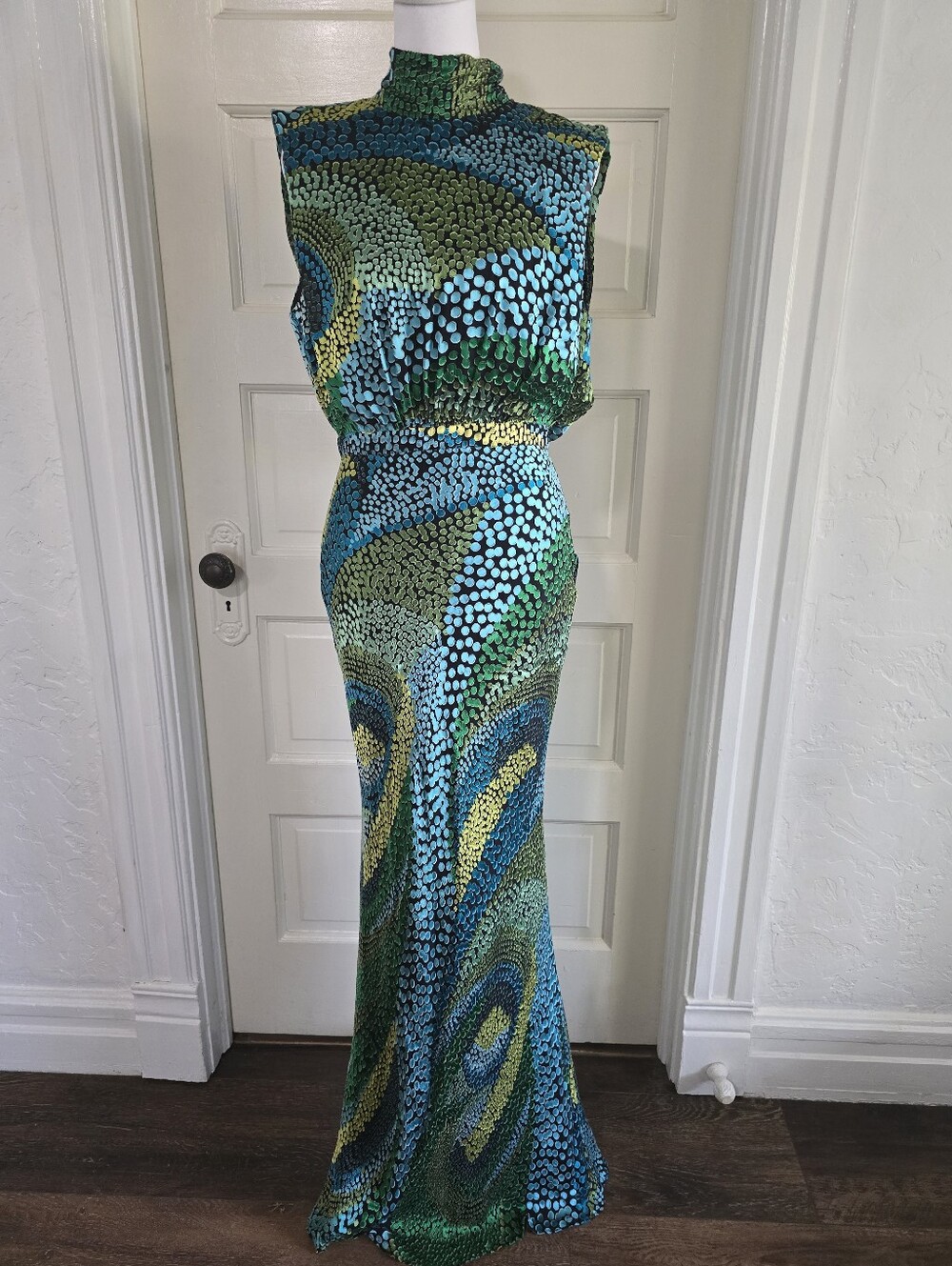 Saloni Fleur Dot Print Dress - Picture 4 of 13
